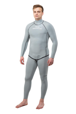 Гидрокостюм Фридайвинг 1,5мм ультраспан/микроплюш серый