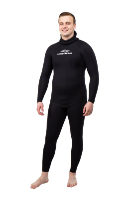 Гидрокостюм Фридайвер мужской 5мм ультраспан/открытая пора черный